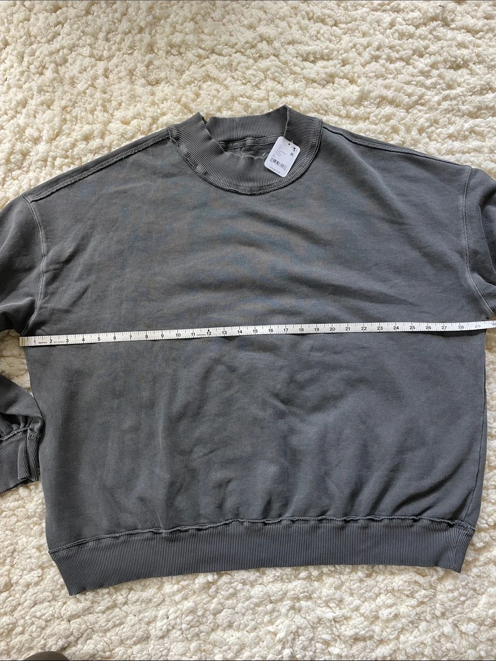 We The Free Oversized Crewneck Sweatshirt in Charcoal Gray - Picture 4 of 9